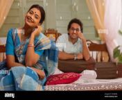 portrait of bengali couple sitting on bed 2k3gwx4.jpg from bengali owmen bed back side sex