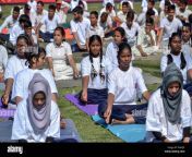 kashmir india 21st june 2018 school girls perform yoga at a park to mark international yoga day in srinagar indian administered kashmir hundreds of yoga practitioners participated in mass yoga function to mark the international day of yoga in srinagar the yoga day is celebrated annually on june 21 since its inception in 2015 credit saqib majeedsopa imageszuma wirealamy live news p4a2jp.jpg from yoga international ülayer