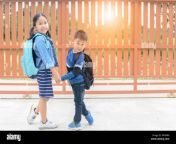 sister and brother in uniform ready go to school back to school concept prnrr6.jpg from school to come sister brother