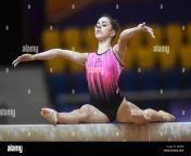 doha qatar 23rd oct 2018 leah griesser from germany practices on the balance beam during the first day of podium training before the competition held at the aspire dome in doha qatar credit amy sandersonzuma wirealamy live news pxjtda.jpg from doha leah