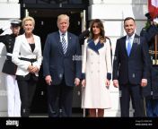 president donald trump and first lady melania trump greet polish president andrzej duda r and wife agata kornhauser duda l on the south portico of the white house in washington dc on sepember 18 2018 duda is in town for one day of talks with the administration photo by pat benicupi w0m1mg.jpg from duda dudinha ginástica