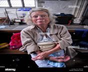 80 years old homeless woman living in the local church ajg75j.jpg from homeless mature