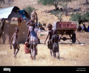 village children carrying water in the rural himba village of okohimu anx3pc.jpg from himba twerkdian village outdoor bathing xxx video