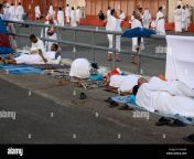 several muslim pilgrims resting and sleeping during the first day b6gj9d.jpg from arabia sleeping