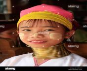 portrait of young long necked girl from padaung tribe inle lake shan ctcxyy.jpg from indian young necked