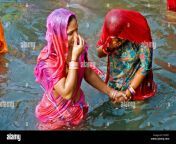 two women taking bath at har ki pauri ghat the famous bathing ghat cxykf1.jpg from aunty bathing at ghat