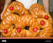 europe greece dodecanese patmos island easter bread with red eggs dg2056.jpg from bxxxgp
