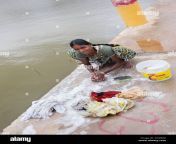 indian woman washing clothes by hand next to a river andhra pradesh dh2bg0.jpg from tamil aunty washing