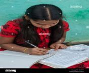teenage indian village girl writing english in school book andhra dj30tf.jpg from desi 14 कुवारी लङकी की देसी चुदाई