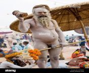 hindu saint naga baba shivdasgiri warping penis in trishul rod in exmj4m.jpg from hindu penis