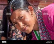 nepal patan nepalese woman with red kumkuma sindoor mark between the fpf12c.jpg from nepal village woman long hair bathing