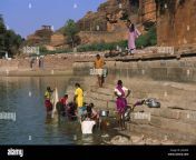 india karnataka bath yank ghat river women rinse no model release j4kgrn.jpg from karnataka bath x