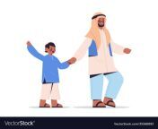 young arab father walking with son parenting vector 35568893.jpg from arabic father duty
