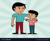 dad and boy together fathers day image vector 14756038.jpg from dad and bo