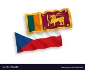 flags of czech republic and sri lanka on a white vector 44063089.jpg from czech lanka