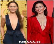 redxxx cc which of my two favourite ladies ever emilia clarke or hayley atwell would you rather spend a year with on a lost island.jpg from emilia clarke deep fakes poses nude wallpaper