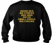 good sex no stress one boo no ex small circle big checks t shirt unisex sweatshirt.jpg from small sex lady