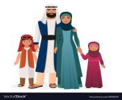 arabian family man and woman with boy vector 9858850.jpg from arabian family