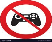 dont play joystick sign icon video game symbol vector 1907240.jpg from non play