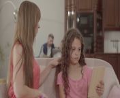 videoblocks young mother brushing hair of her daughter in the foreground while father and son playing on laptop on the background happy family spending time at home together bbn2ladgr thumbnail 1080 01.png from usa 3xx father daughter xxx se